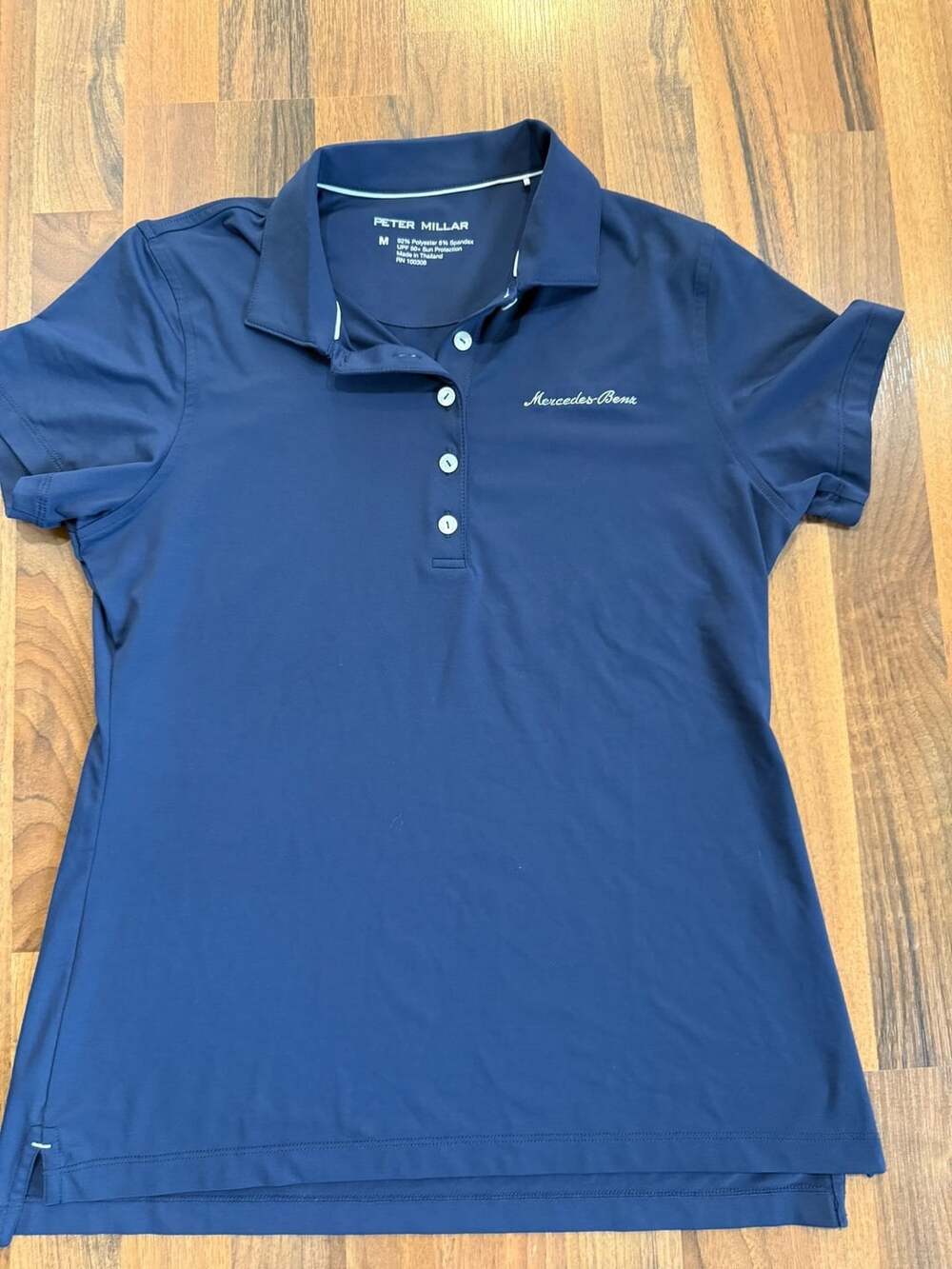 Peter Millar Performance Polo Size M Blue Mercedes-Benz